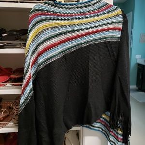 JTC ONE SIZE MULTI COLORED WRAP PONCHO